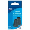 Carex Health Brands Carex Black Quad Cane Tips Rubber/Stainless Steel FGA71700 0000